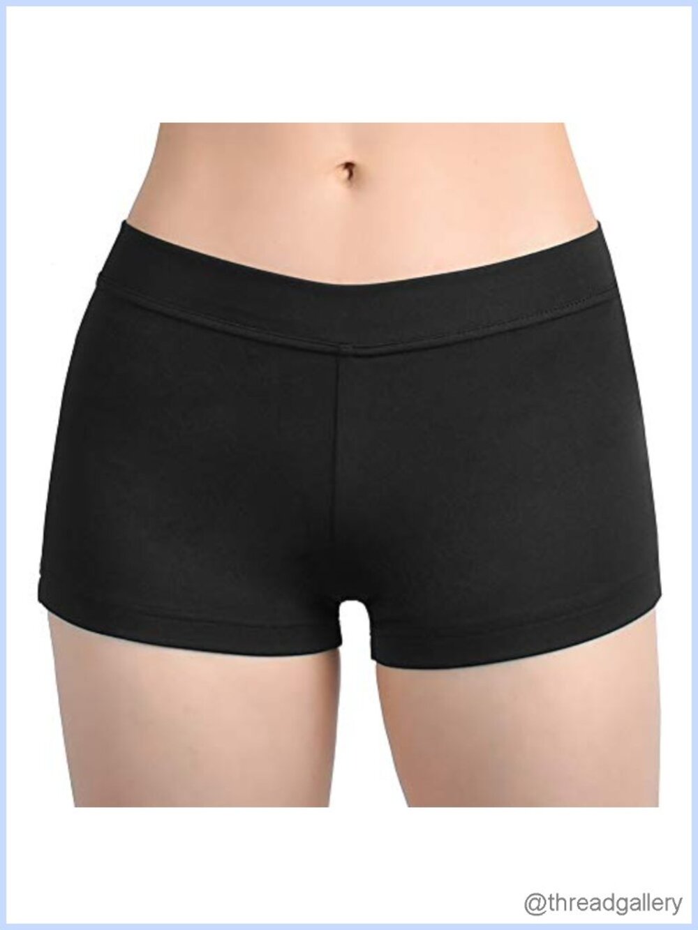 Low Rise Boy Cut Shorts Spandex Polyester Snug Fit Yoga Workout Athletic